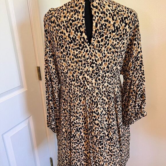 Zara Leopard Print Tunic Dress. Size M - Picture 3 of 3